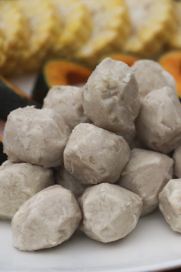 真材实料纯手工潮汕低脂手打猪肉小丸子火锅材料烧烤食材2斤装