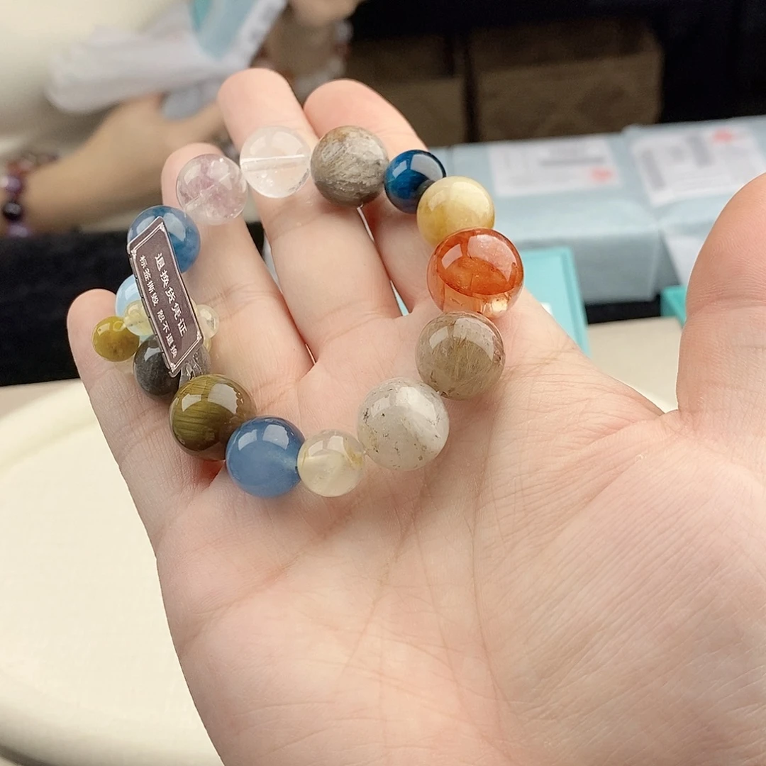 银S925镀金镶嵌手链水晶