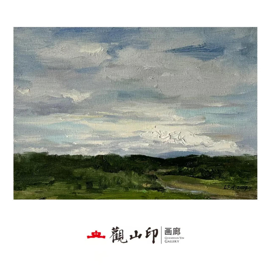 LFH原创手绘风景油画33x24cm丛林作品6202