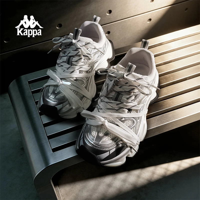 Kappa卡帕复古鞋子秋冬新款运动老爹鞋防滑耐磨增高鞋32CZ