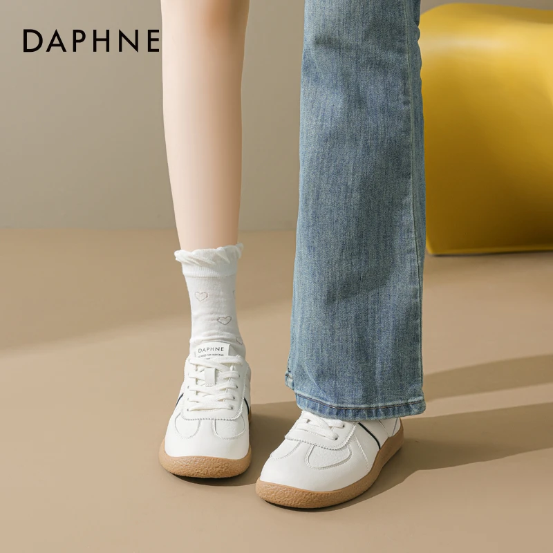 达芙妮复古德训鞋女款2025新款夏季厚底增高女鞋软底运动休闲鞋子