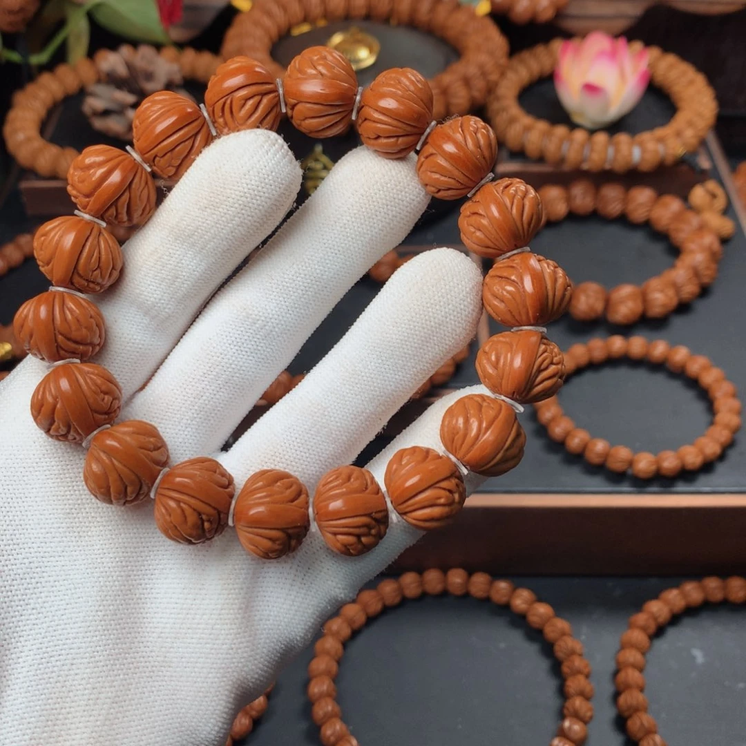 桃核吊坠余*安16凤羽单圈