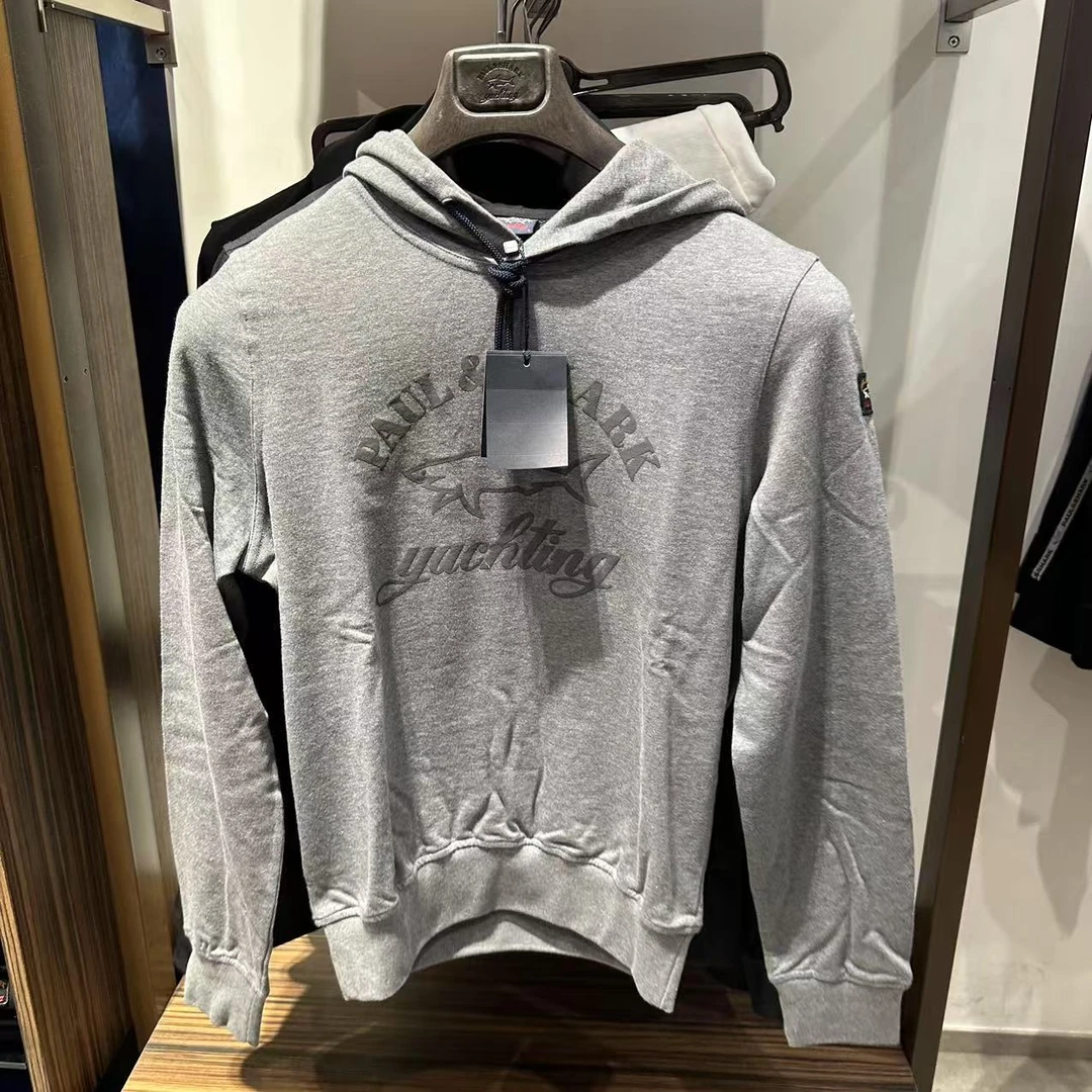 意鲨 不可退换 灰色连帽套头卫衣下单请联系客服