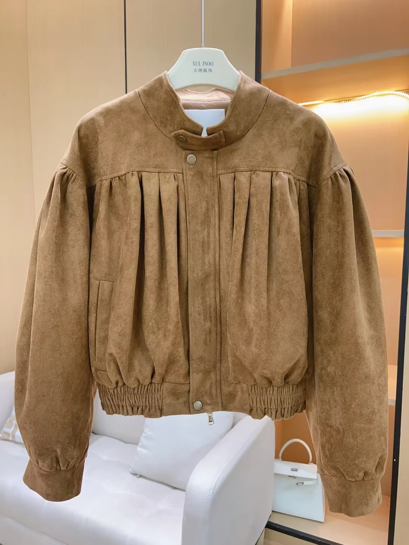 丨秋冬新款棕色高级感工装风硬朗挺括帅气短款外套 5717