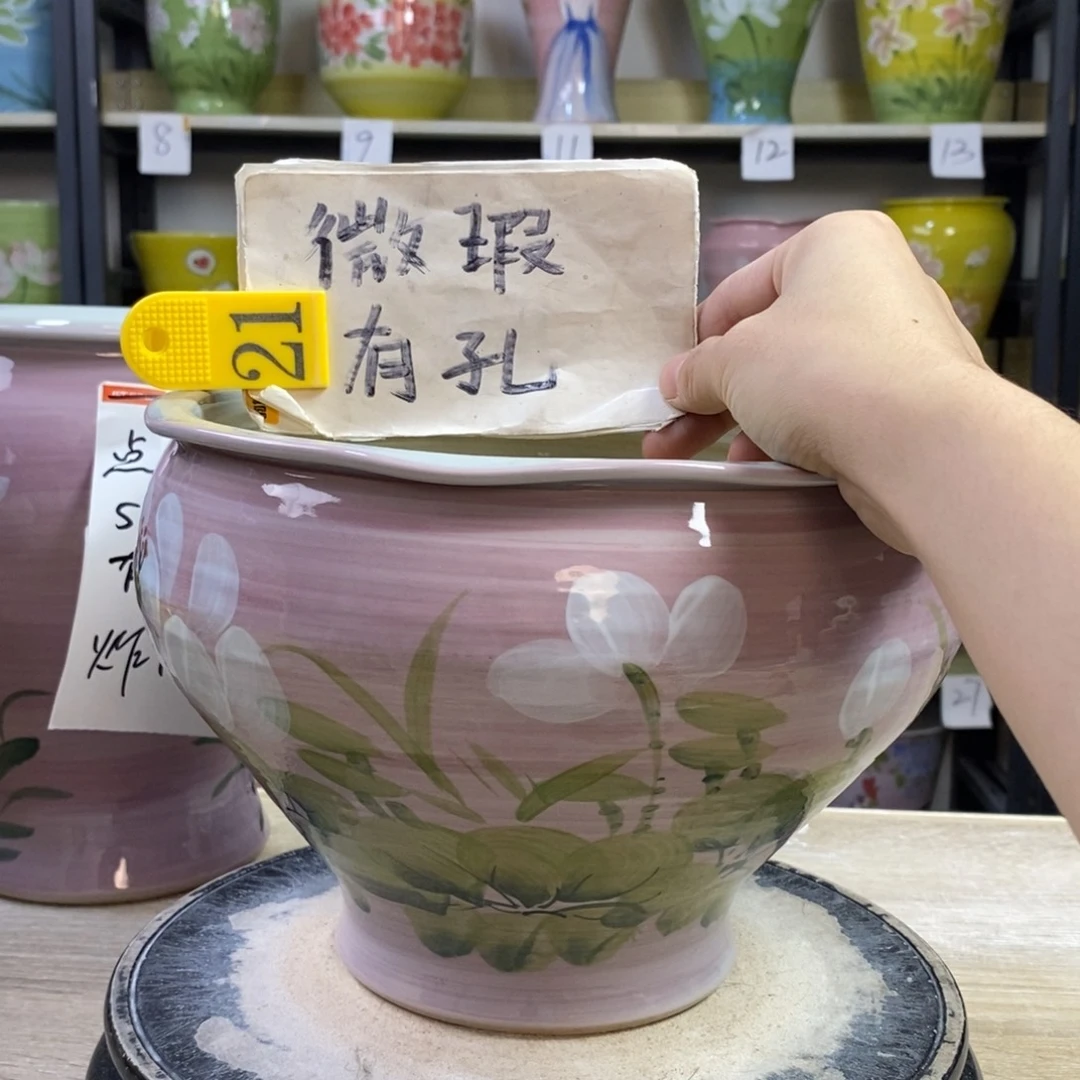 景德镇手工手绘陶瓷花盆