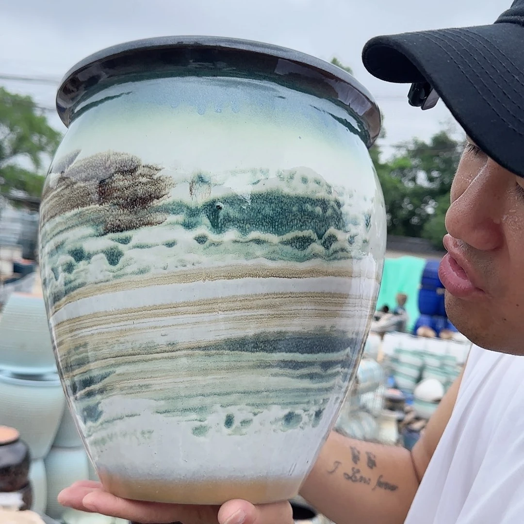 紫砂花盆杨杨花盆0925-570高31口28