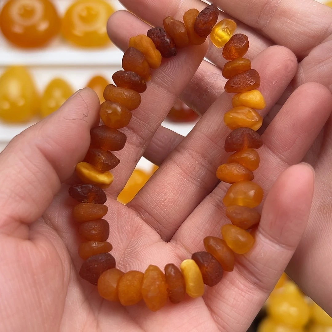 蜜蜡未镶嵌颈饰11.9克