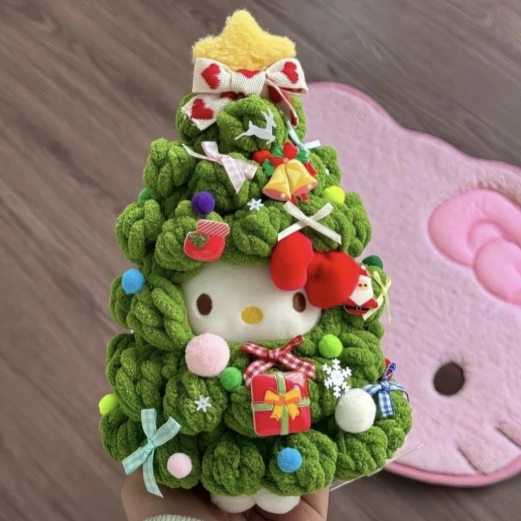 正版三丽鸥hellokitty毛绒玩偶包包挂件一颗圣诞树圣诞节礼物女友