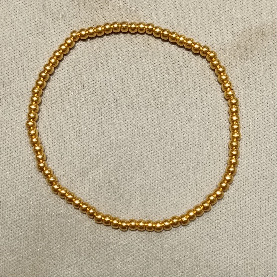 水贝至诚珠宝 足金999金珠珠来运转时尚百搭单圈配件（90粒金珠）