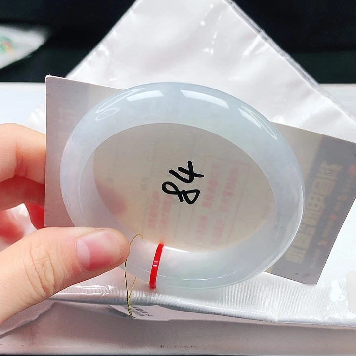 翡翠手镯未镶嵌缅甸天然a货手镯54+