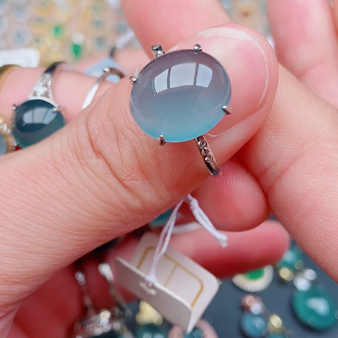 银S925镶嵌戒指翡翠