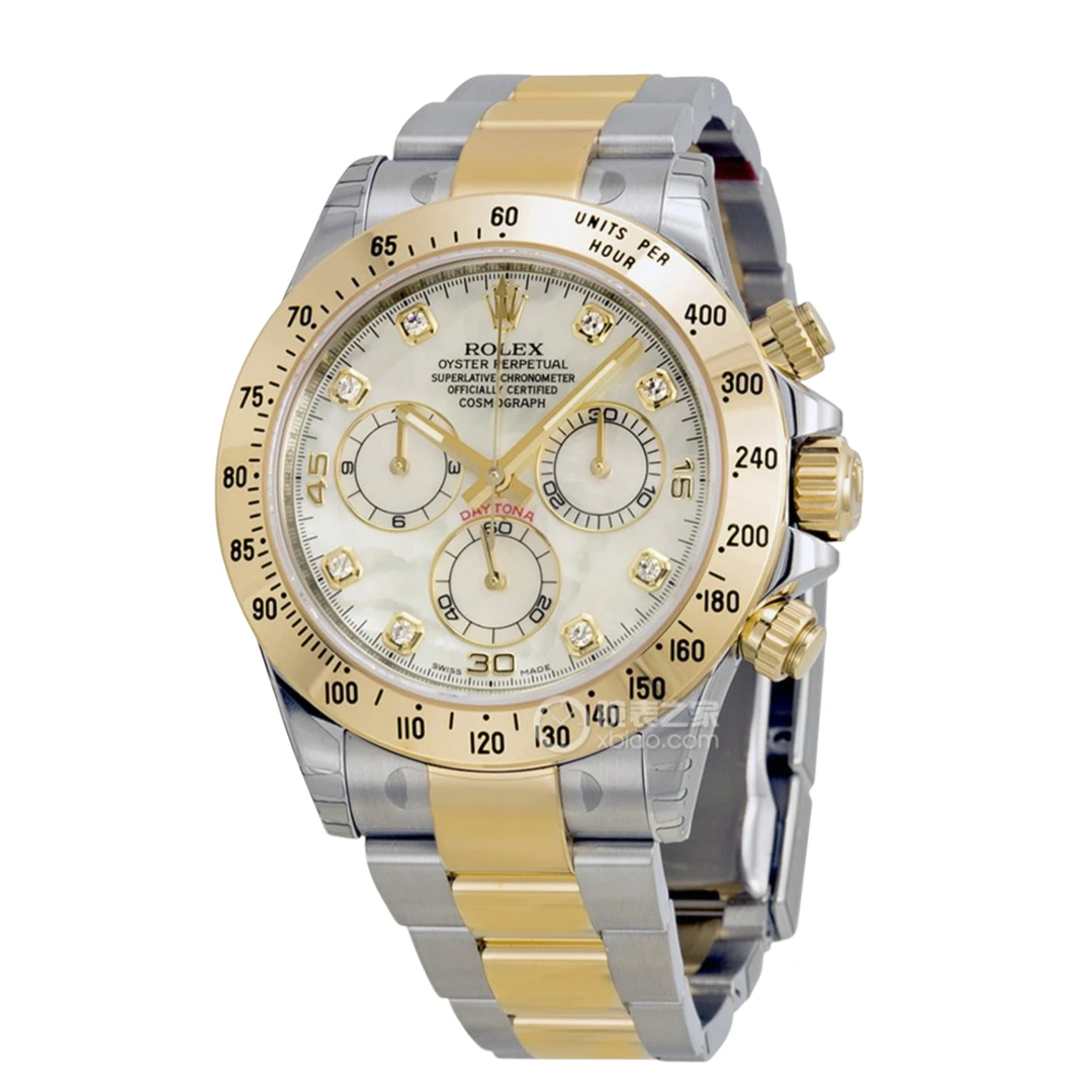99新 Rolex/劳力士 15年全套/宇宙计型迪通拿系列116523黄贝母