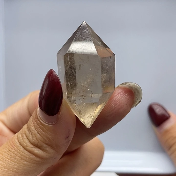 未镶嵌珠宝半成品水晶49茶水晶双尖长3.8宽1.9