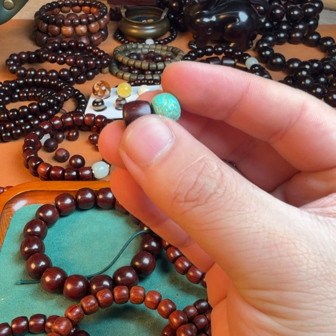 小叶紫檀手串/手链臭**?备珠