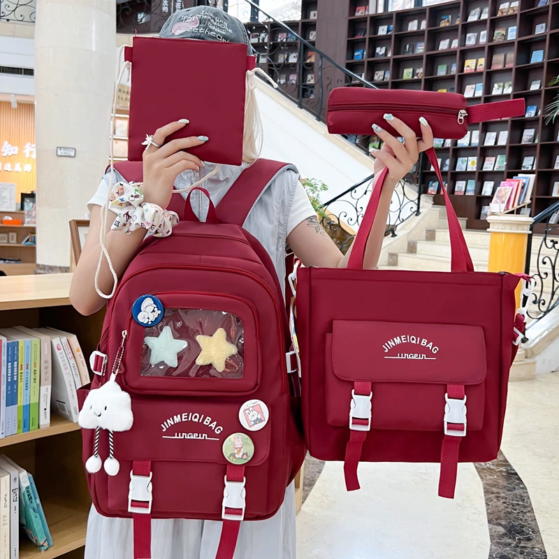 小清新书包女初中生大容量双肩包超轻减压小学生可爱少女双肩背包