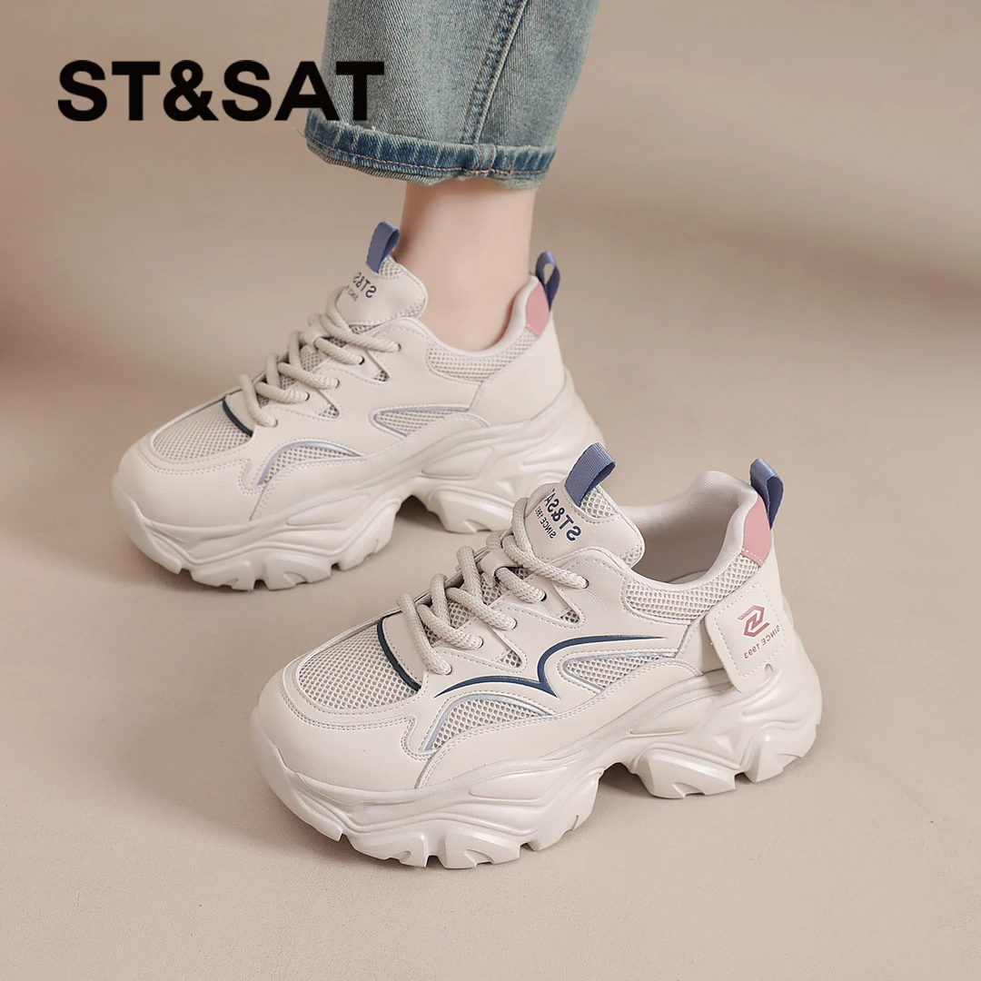 星期六老爹鞋女2025新款爆款秋季厚底增高显脚小休闲运动鞋巨好看