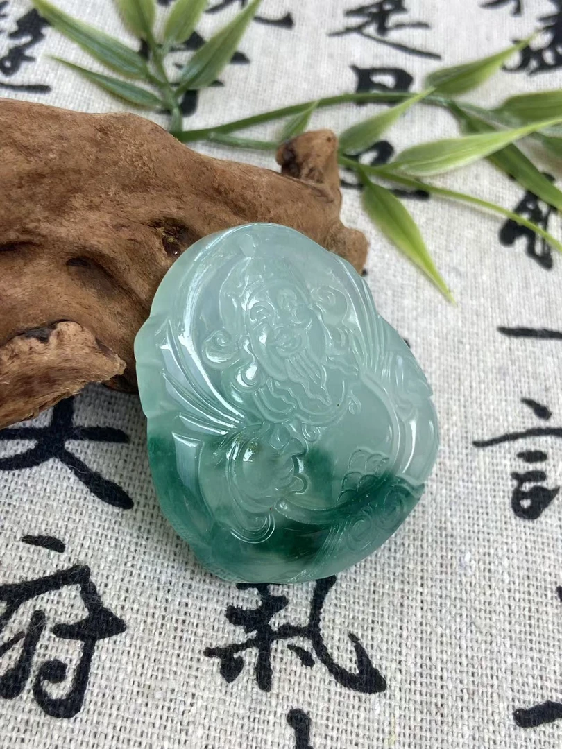 16 冰飘花缅翡财神--多样性发其一飘花经典款式八方来财大气485