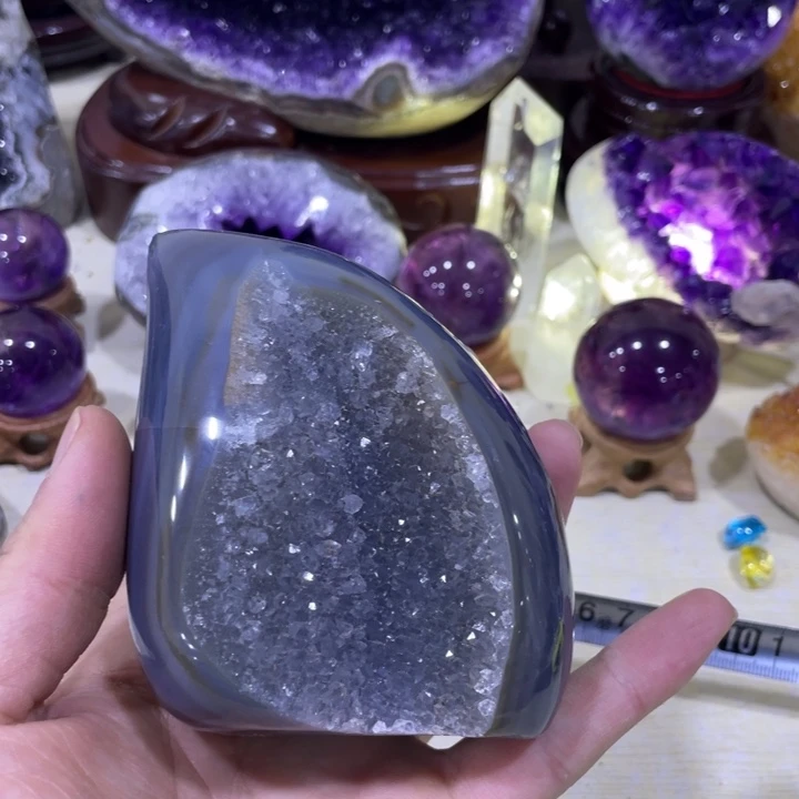 紫晶水晶寿桃未镶嵌