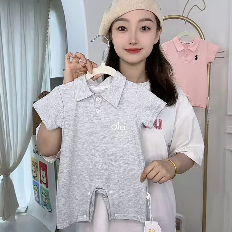 婴儿夏款连体衣洋气百搭婴幼儿Polo衫短袖哈衣薄款宝宝连体衣夏装