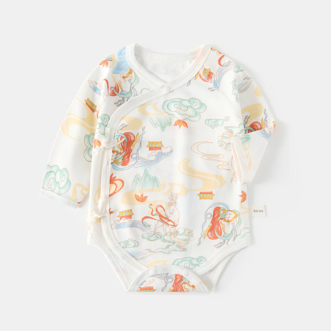 新生儿长袖单层四季款包屁衣婴儿宝宝柔软透气包屁衣单款外出服