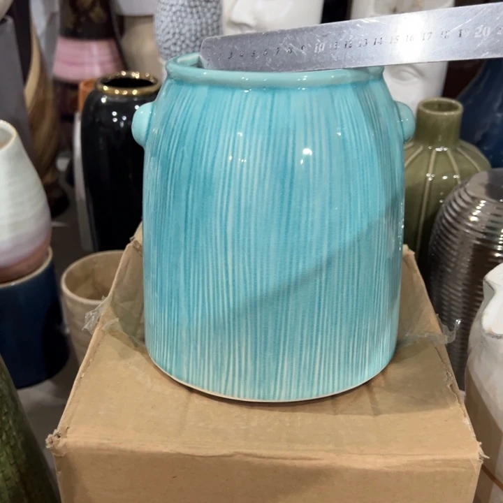 陶瓷花瓶摆件外贸出口（微瑕）高20口12公分