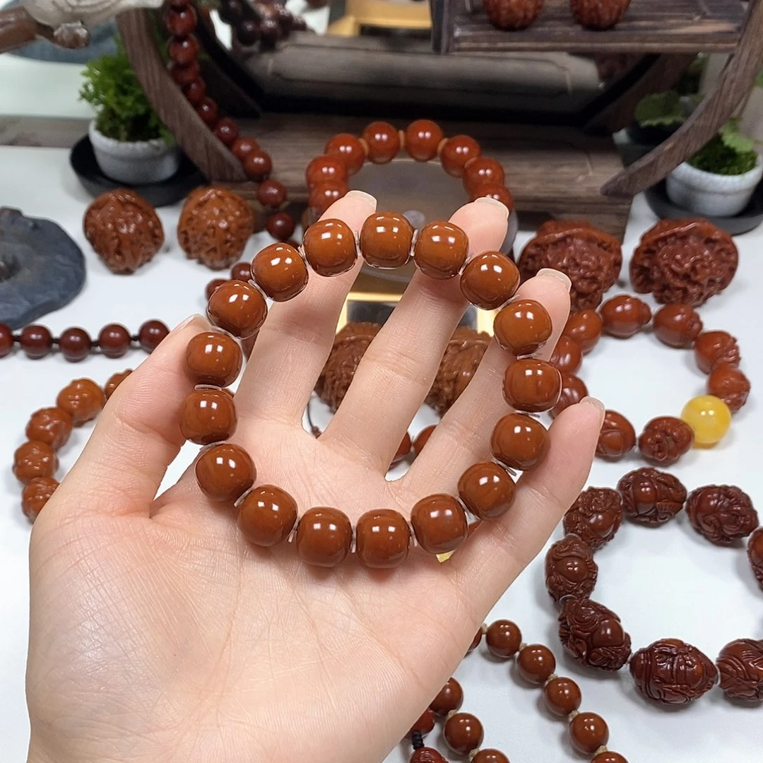 橄榄核把件国*老型手串