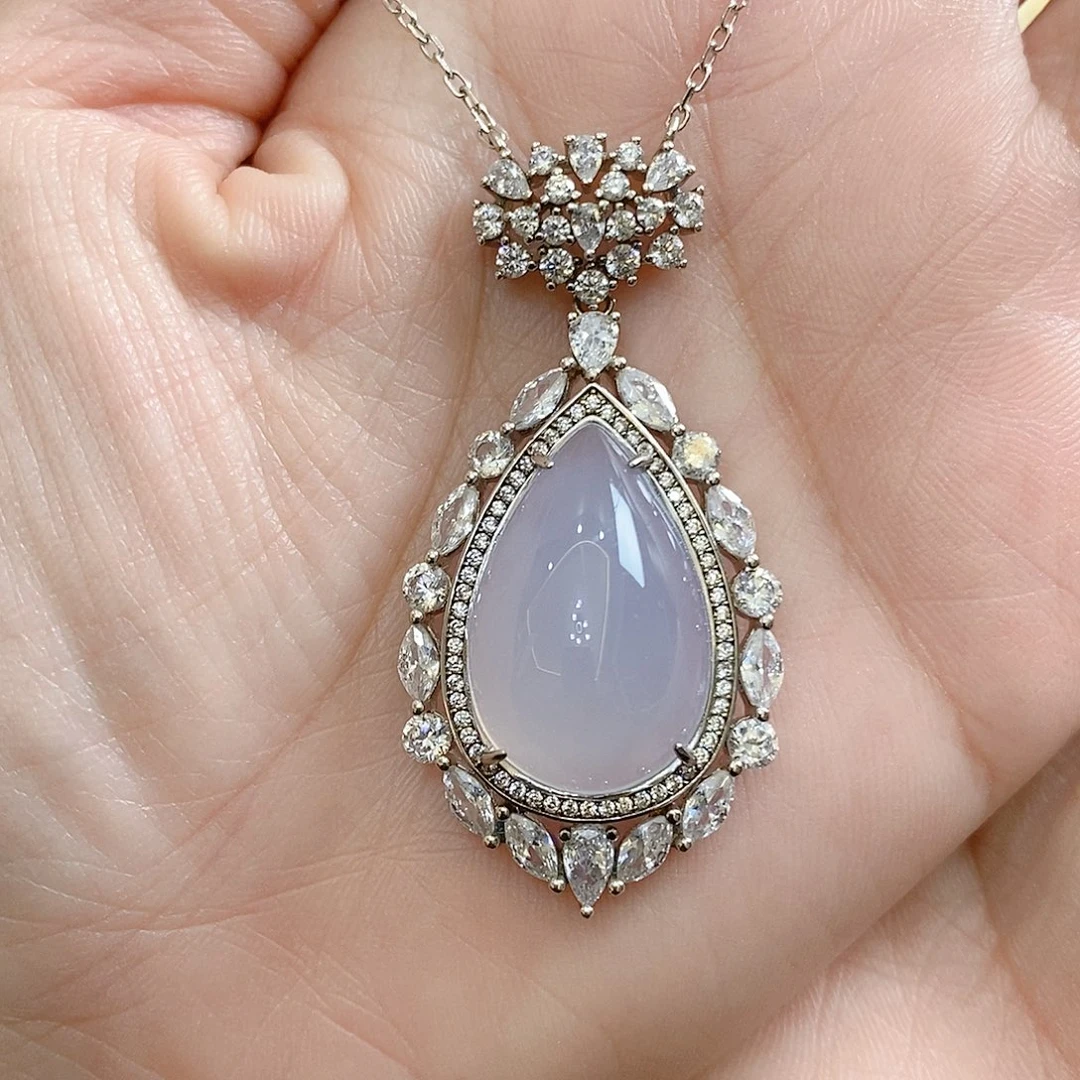 玛瑙/玉髓颈饰银S925镶嵌特价福利，不退不换