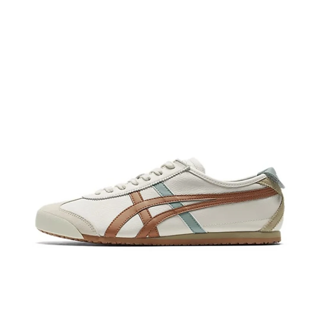 Onitsuka Tiger鬼塚虎荔枝纹米白橙色Mexico66休闲鞋1183A201-116