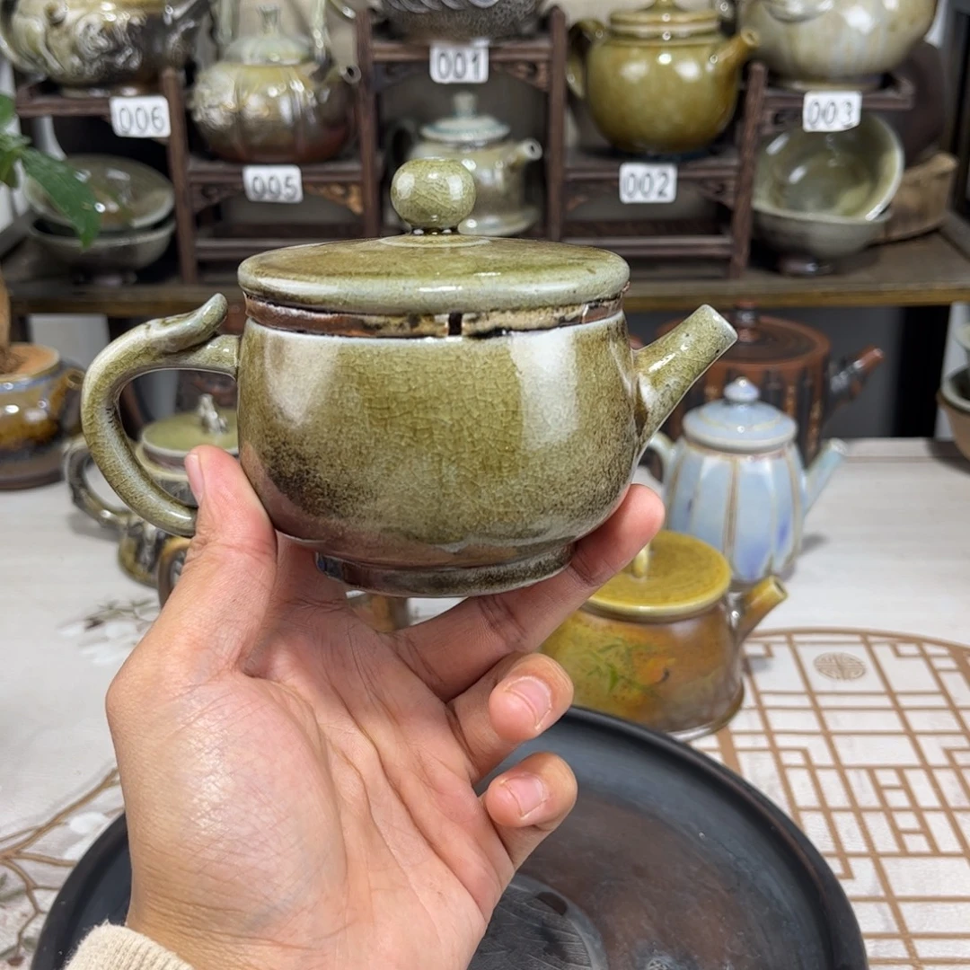 200cc白泥柴烧汉瓦壶