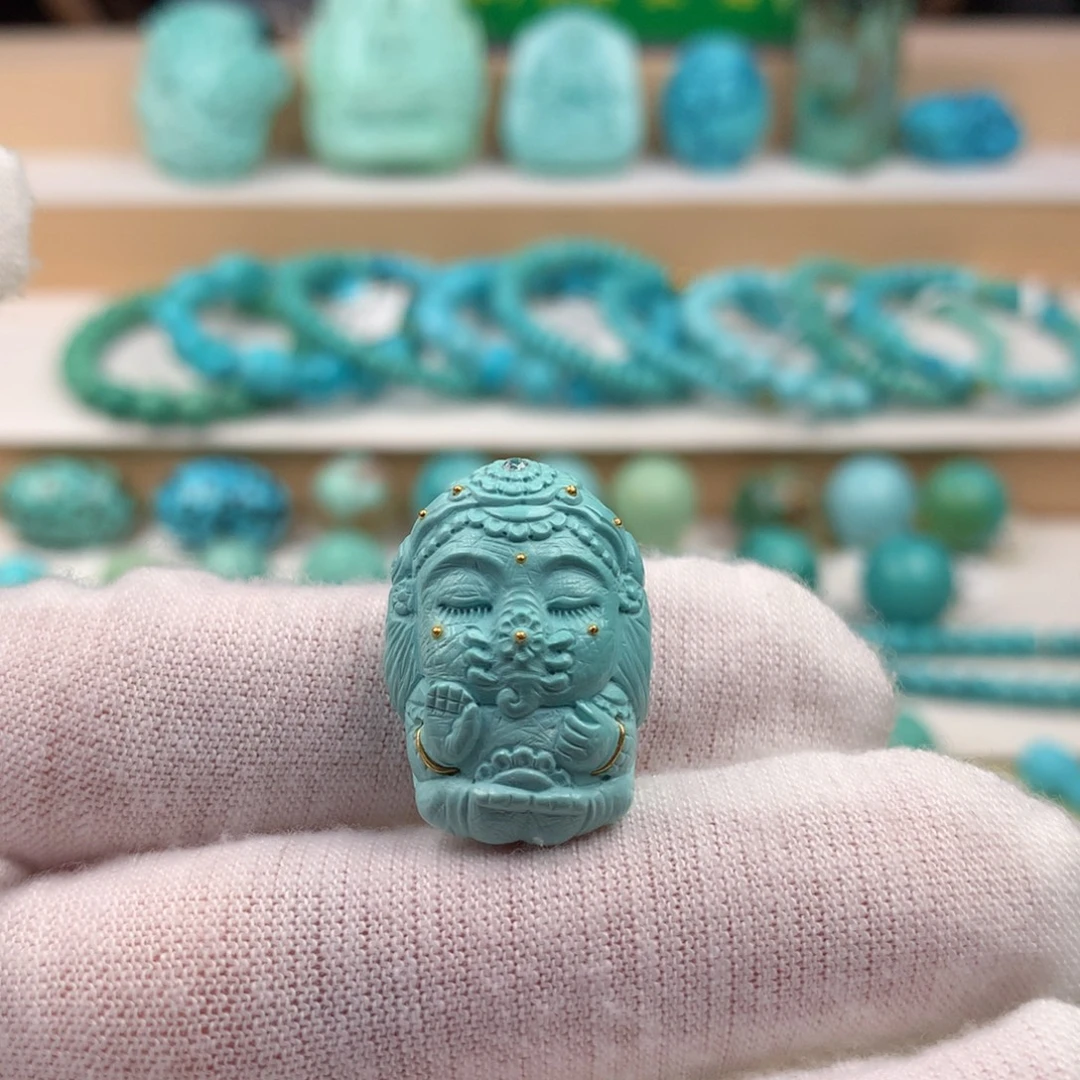 未镶嵌绿松石珠宝奇石