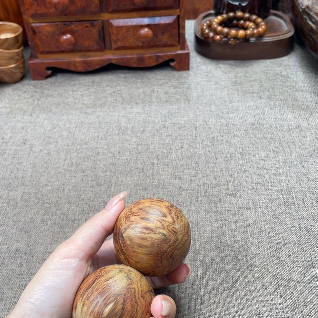 黄花梨/降香黄檀新料手球5.0