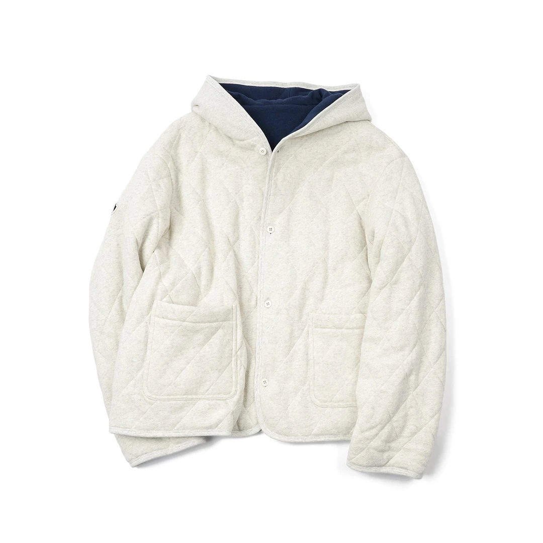 林肉肉【撞色菱格双面穿外套】LG4WD0191连帽加厚保暖双面穿外套