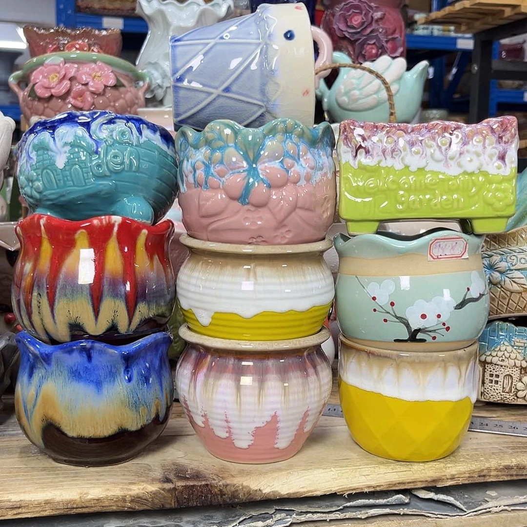 陶瓷花盆特价上新口8-10厘米