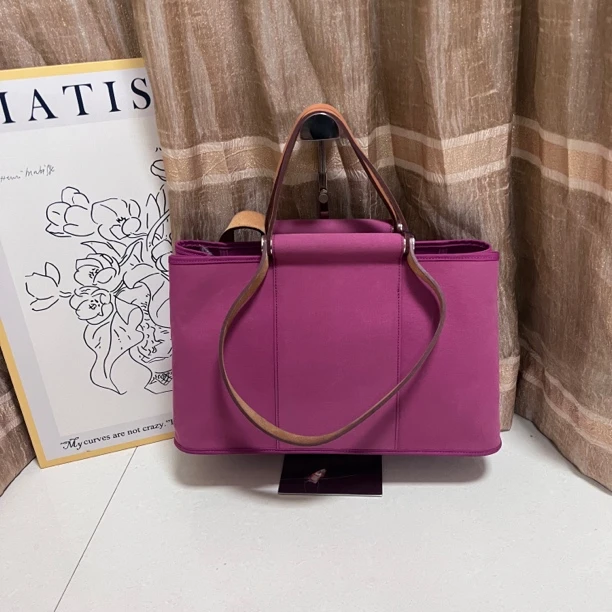 95新 Hermes/爱马仕 95新爱马仕cabag帆布单肩手提包 鱼鱼