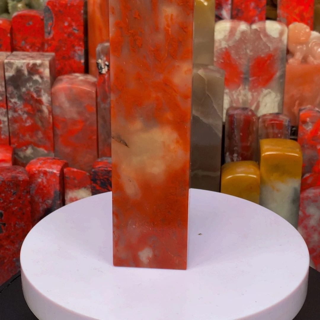 昌化石红花冻印章