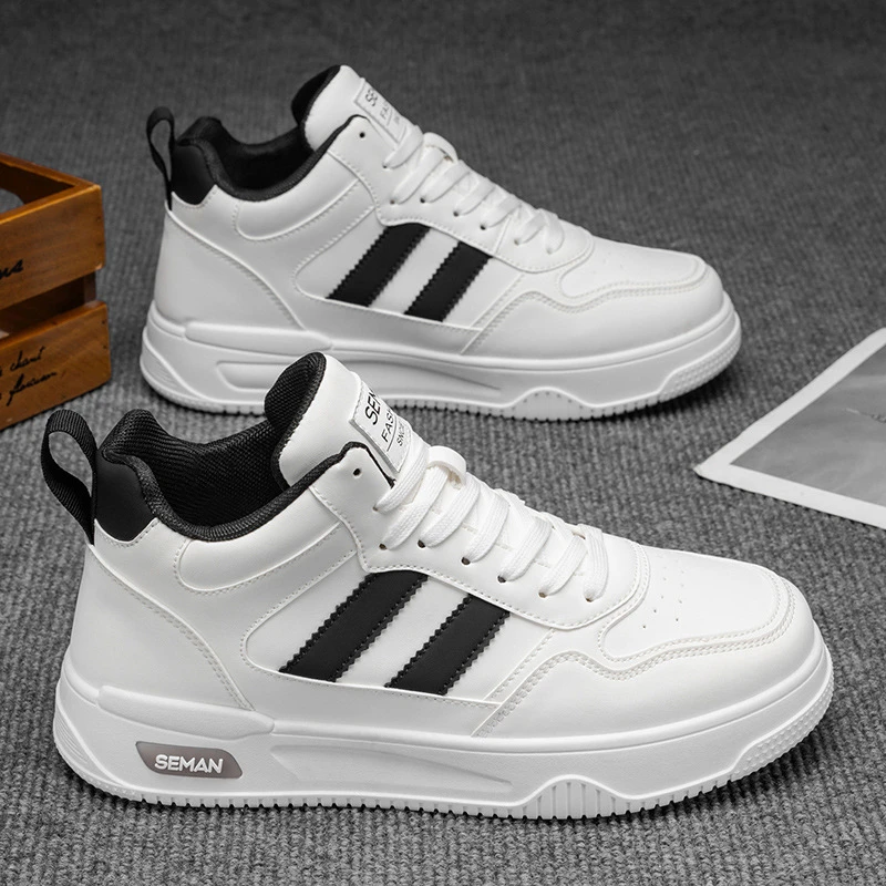 男鞋秋季新款透气百搭休闲高帮板鞋学生M3266