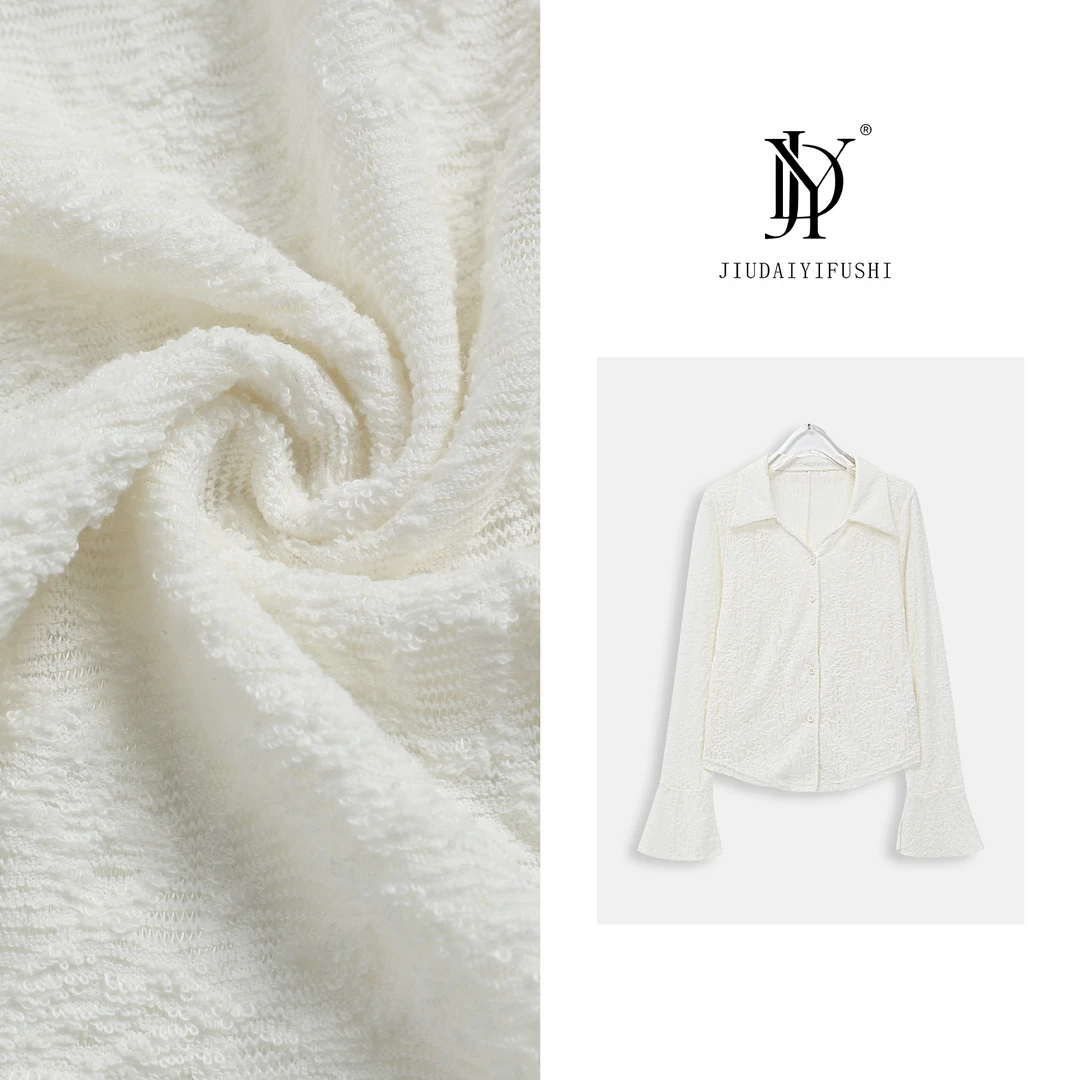 HUIERMAN/慧尔曼时尚设计师款蕾丝微透打底衬衣【10984】