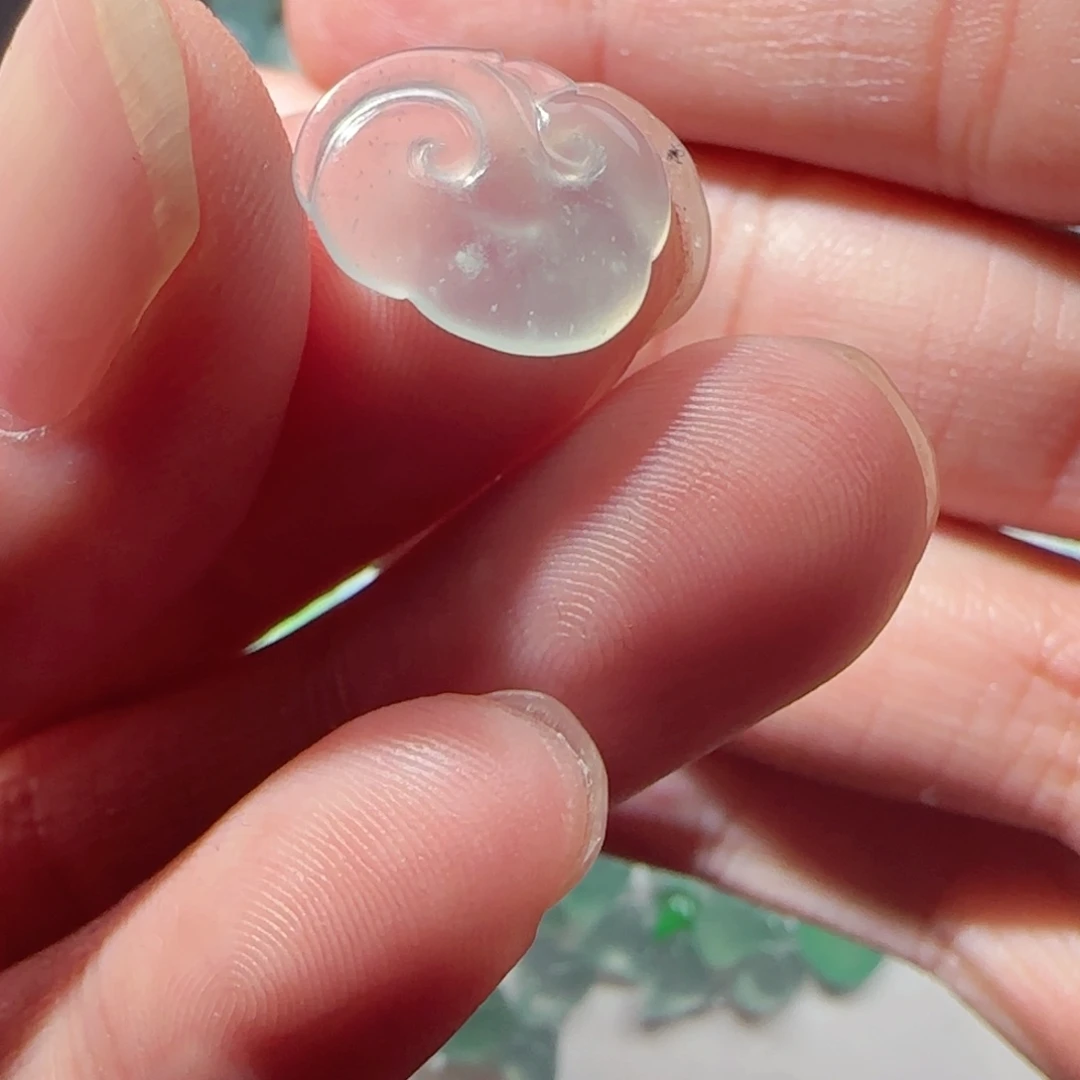 定制翡翠未镶嵌天然翡翠莲蓬