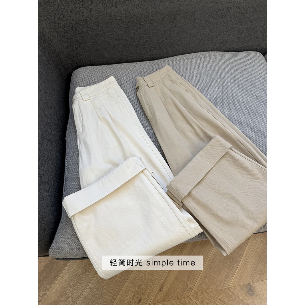 休闲裤高腰百搭棉裤长裤女高品质裤子