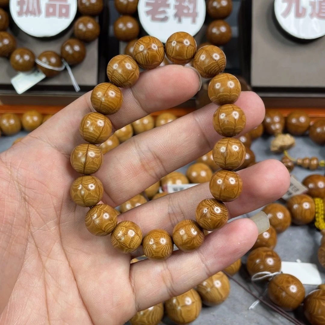 六道木剑*1.2黄金底单圈手串