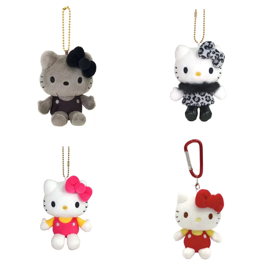 日版正品 50周年限定红黄背带裤 kitty 毛绒挂件