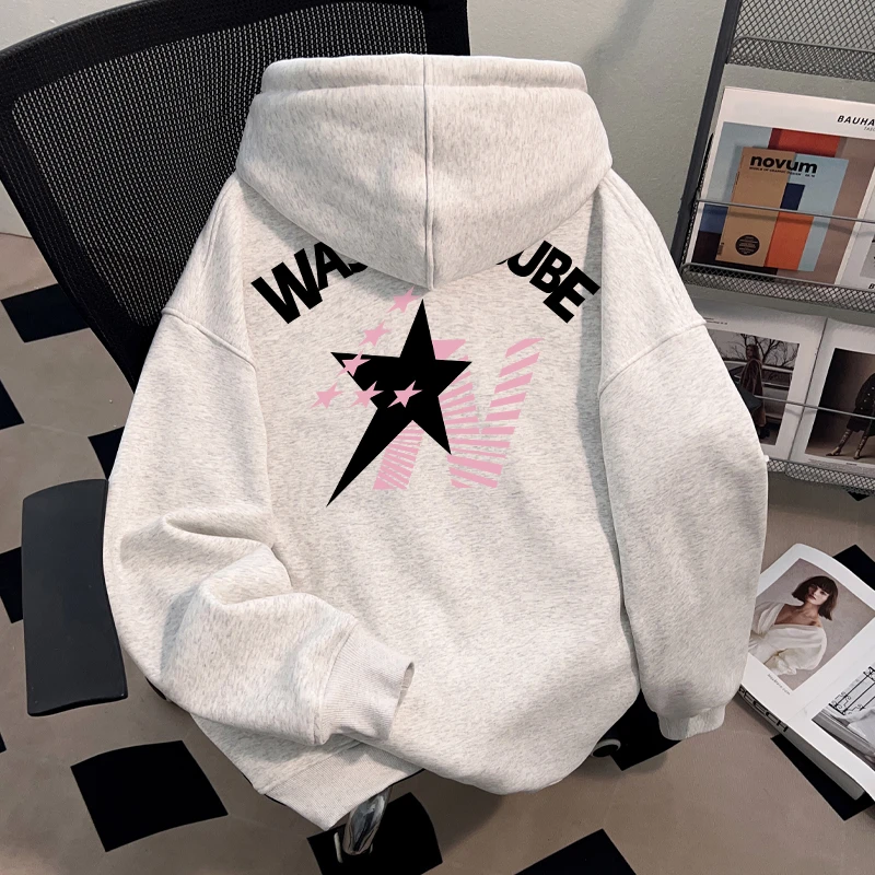 WASSUP HSUBE美式潮流连帽卫衣外套重磅潮酷高街2025新款上衣chic