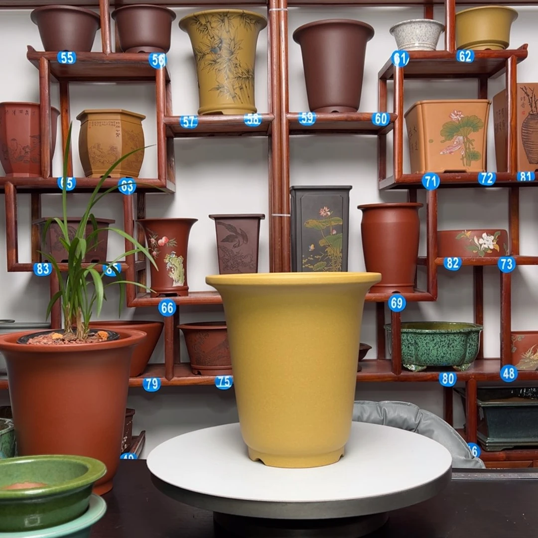 紫砂花盆用****9金钟花盆