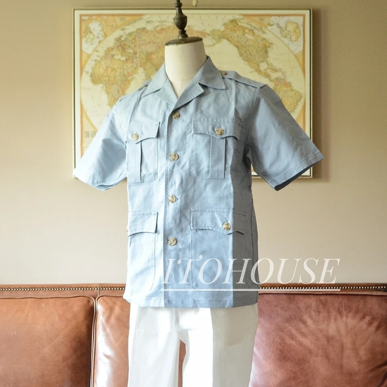ITOHOUSE出品 粗麻质Safari Shirt英式猎装