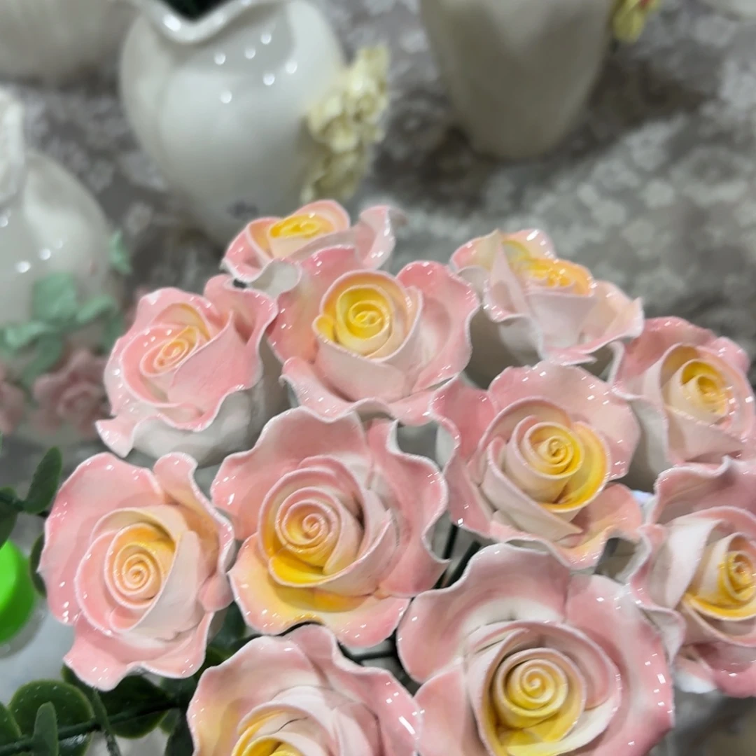 陶瓷花，28元发货，退款拉黑，11支，2个草