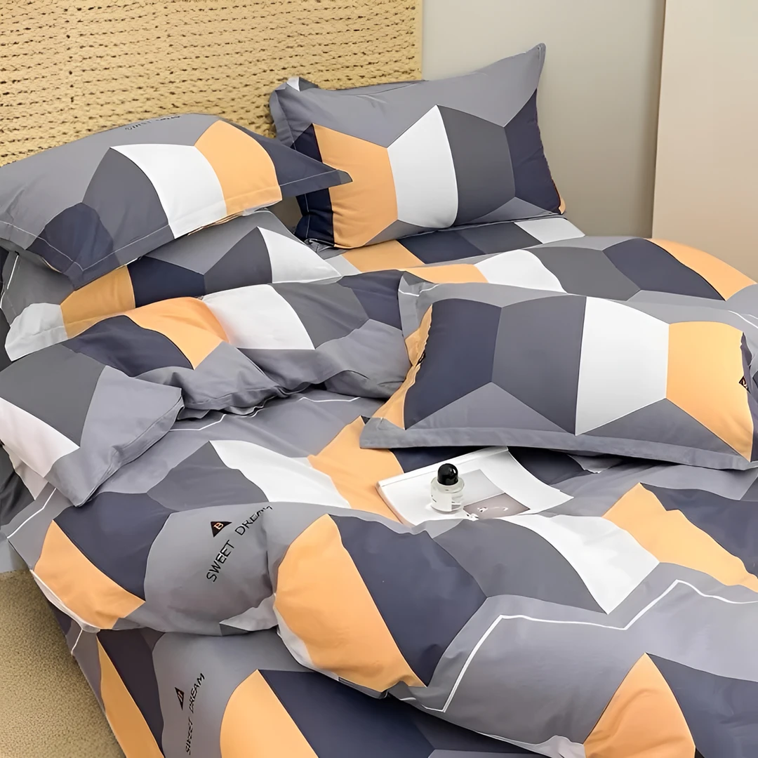100%全棉斜纹布料订做床单被罩四件套 免费加工 亲肤软糯舒适透气