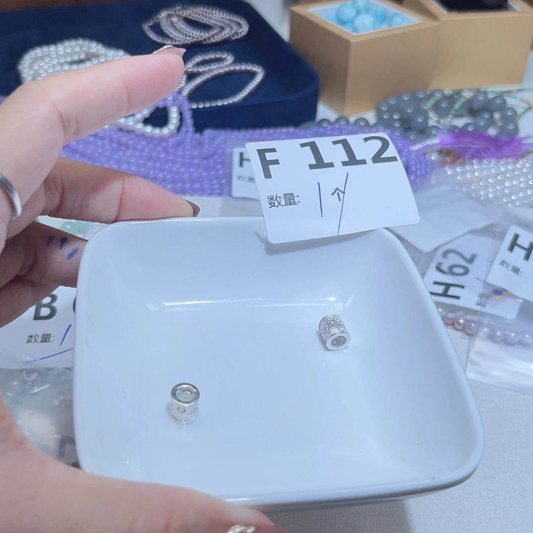 珠宝半成品银S925镶嵌水晶F112。