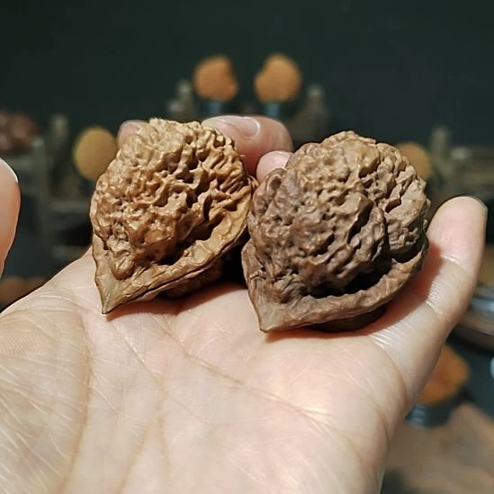 把件文玩核桃福利化石带彩开背蛙38尺