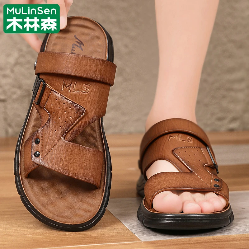 木林森凉鞋男2025新款夏季外穿休闲运动沙滩鞋防滑涉水凉拖鞋男款
