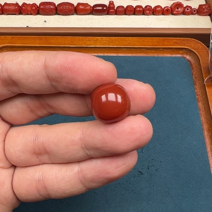 未镶嵌卡15老型单珠南红玛瑙